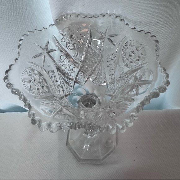Lovely “Pres Cut” Glass for Candy/Compote Dish - Picture 4 of 8
